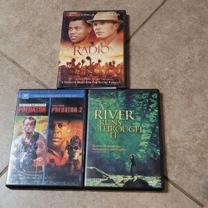 DVD Movie Collection - Radio, Predator, A River Runs Through It